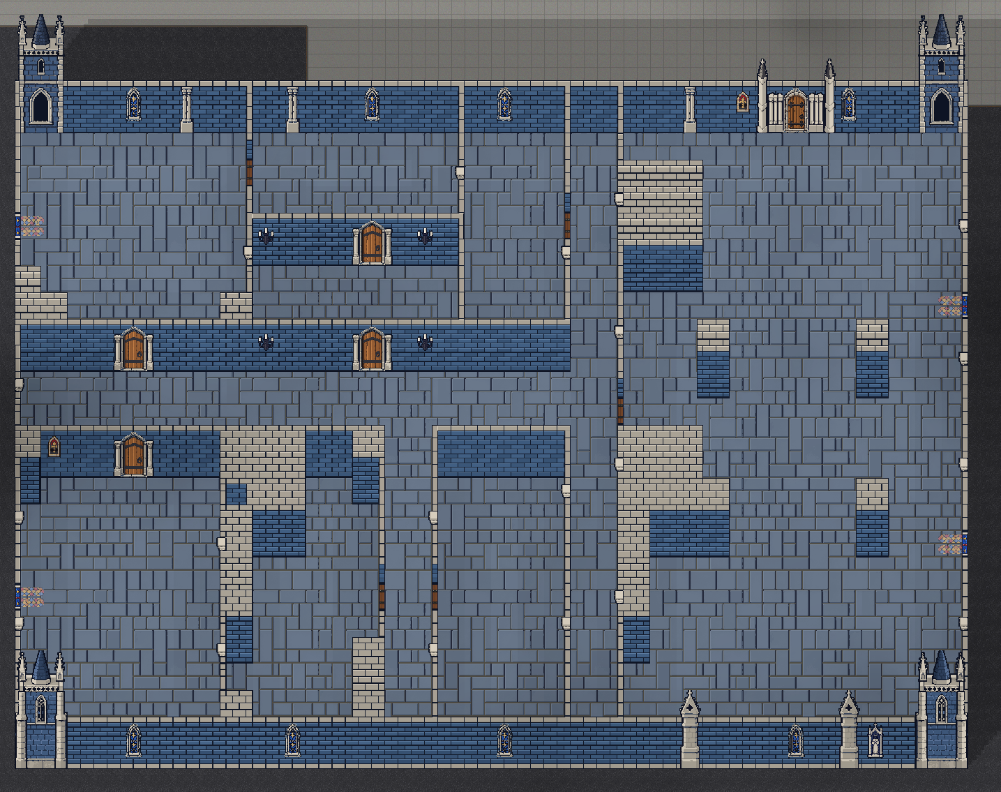 Cathedral building with ambient occlusion disabled