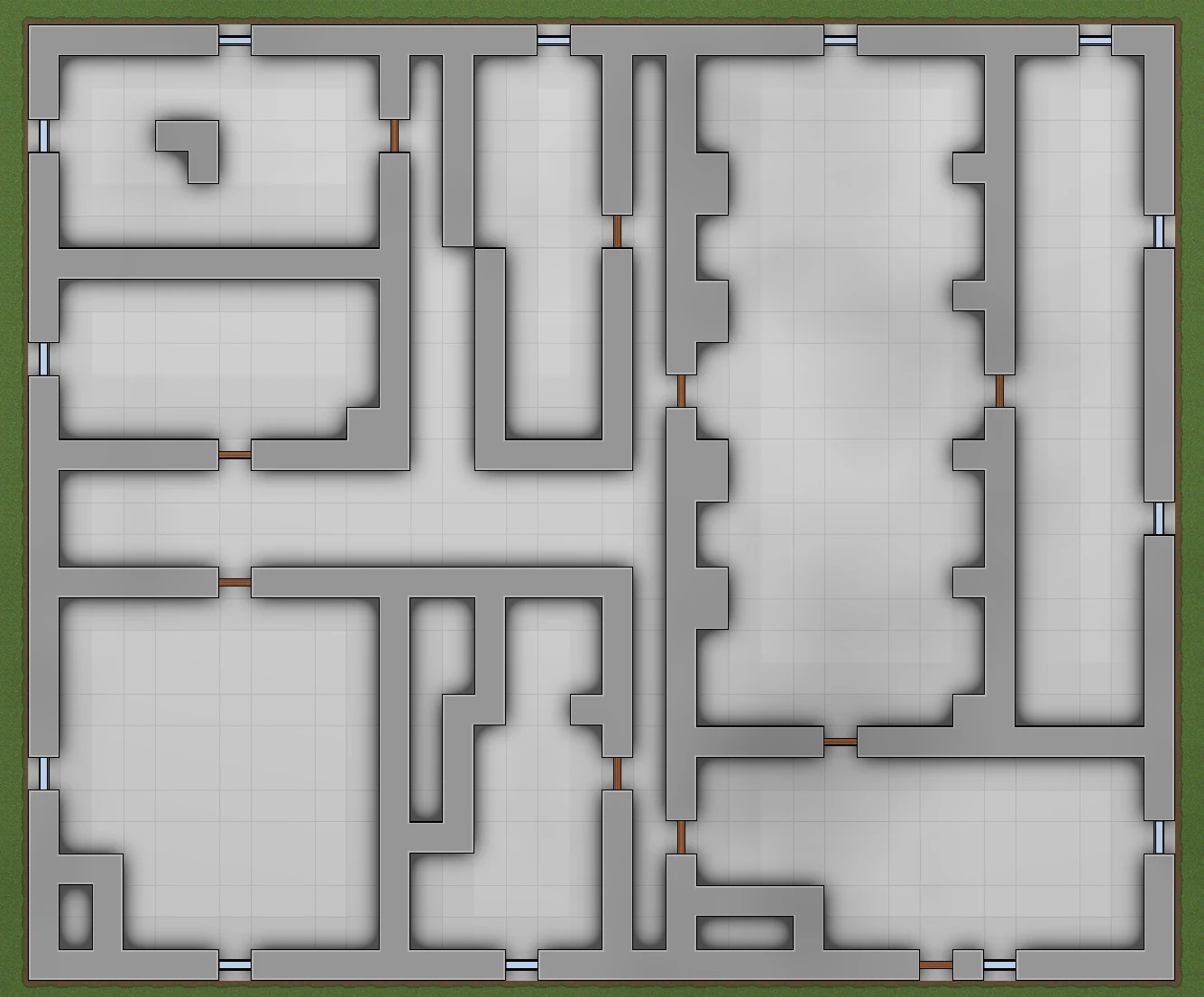 Generated interior with top-down wall rendering